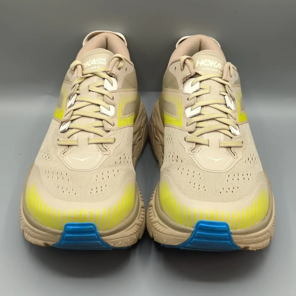 Hoka One One Stinson ATR 6 Running Shoes Dune Oxford Tan Size Men's 12 Womens 13